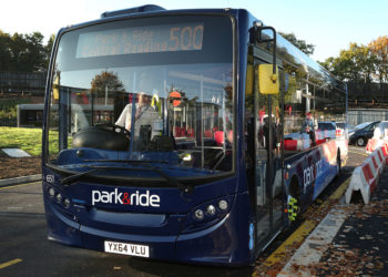 A park and ride bus
